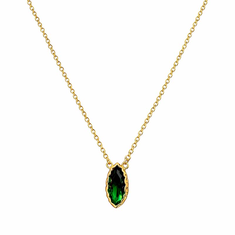 Small Emerald Crystal Necklace