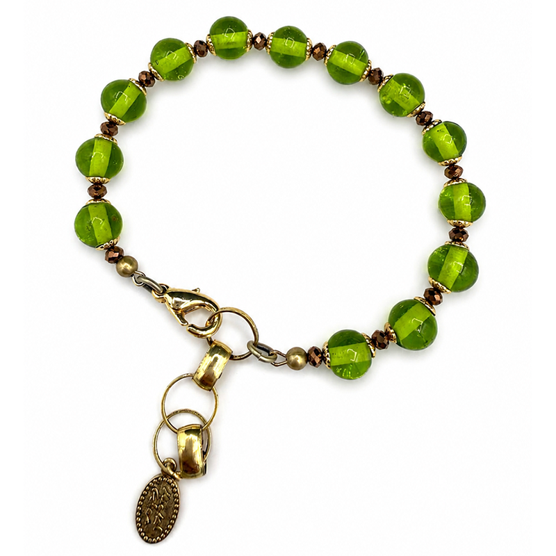 Glowing Green Beaded Bracelet