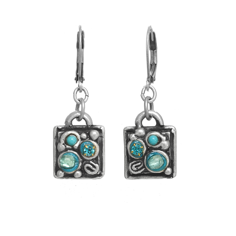 Aqua Bubble Earrings