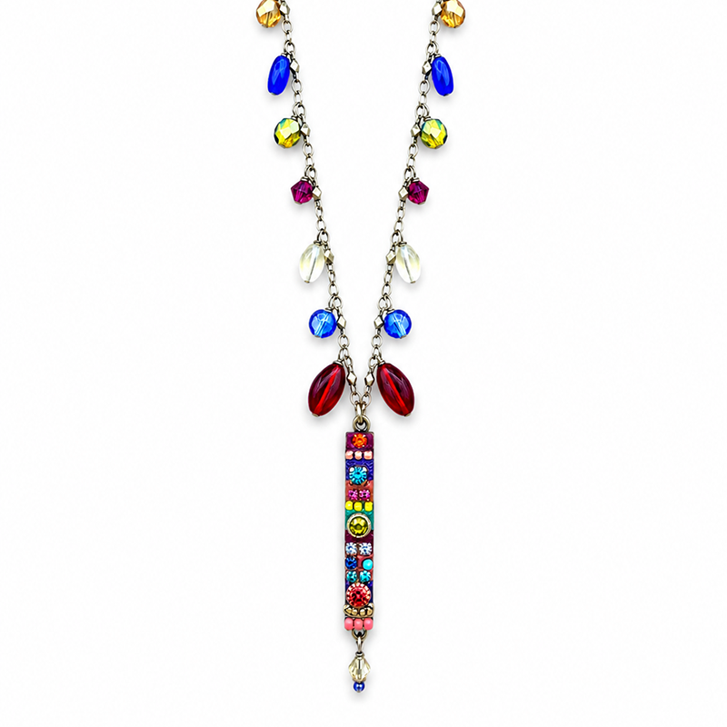 Multibright Bar Charm Necklace