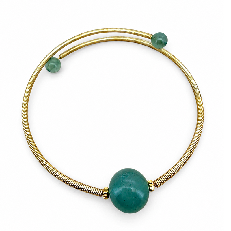 Aventurine Gemstone Bangle Bracelet