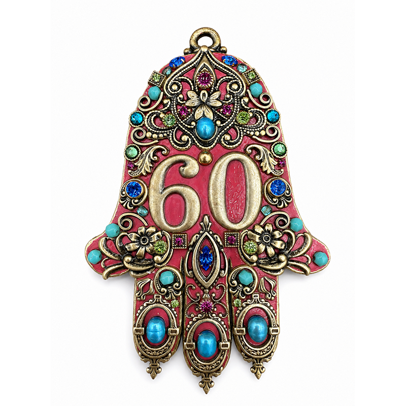 Fuchsia & Turquoise 60 Wall Hamsa