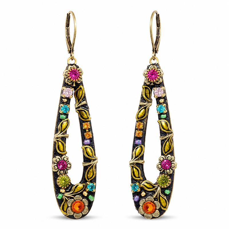 Midnight Garden Loop Earrings