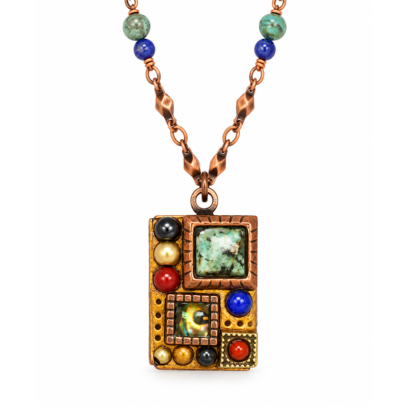 Bronze Age Rectangle Necklace