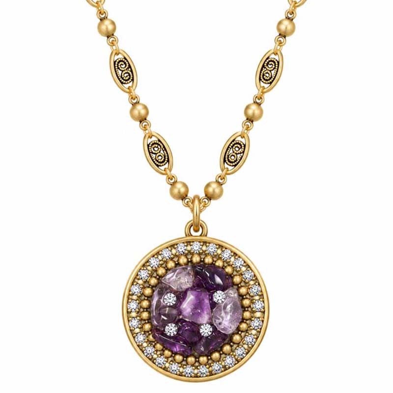 Violet Circle Necklace