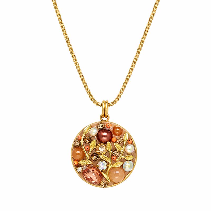 Peach Tree Small Circle Necklace I