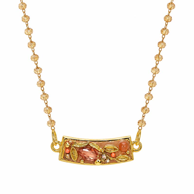 Peach Tree Bar Necklace