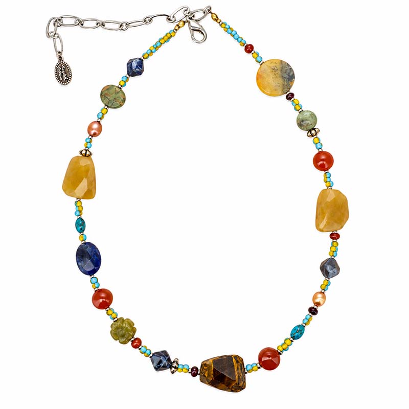 Chunky Rustic Beaded Necklace