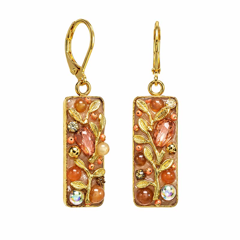 Peach Tree Bar Earrings