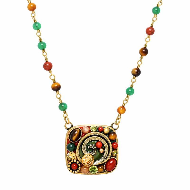Evergreen Rectangle Necklace