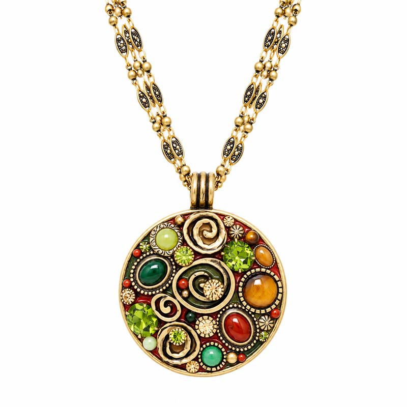 Evergreen Large Circle Necklace