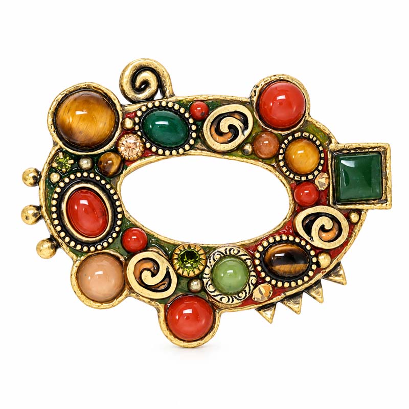 Evergreen Open Oval Brooch