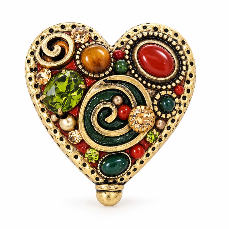 Evergreen Heart Brooch