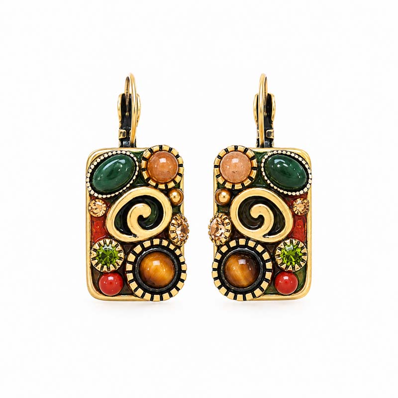 Evergreen Rectangle Earrings