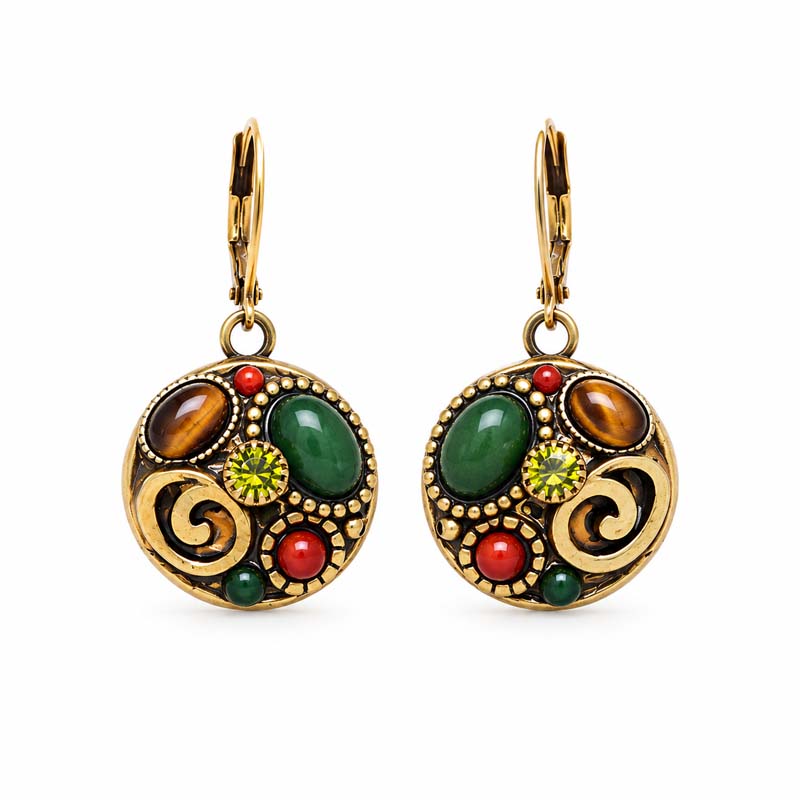 Evergreen Circle Earrings
