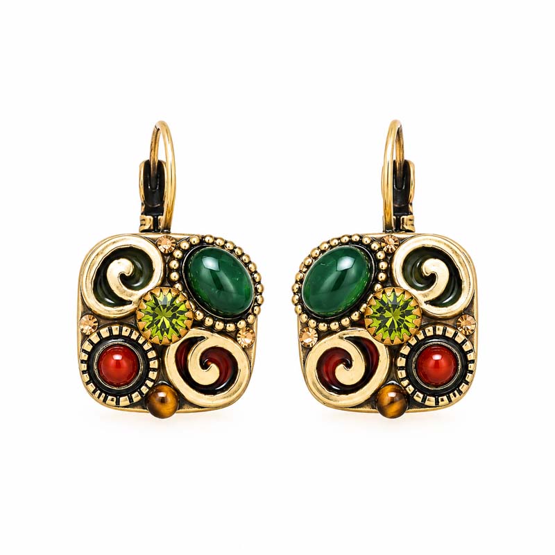 Evergreen Square Earrings