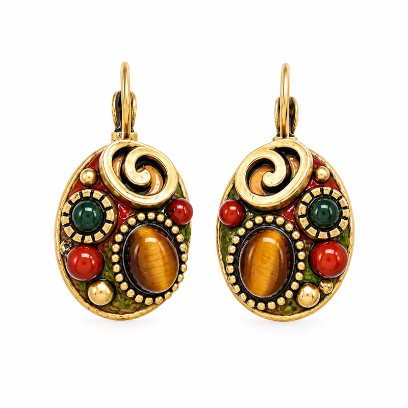 Evergreen Oval Earrings
