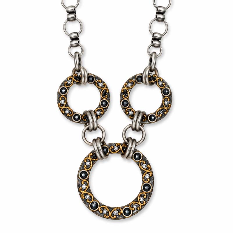 Metallika Triple Ring Necklace