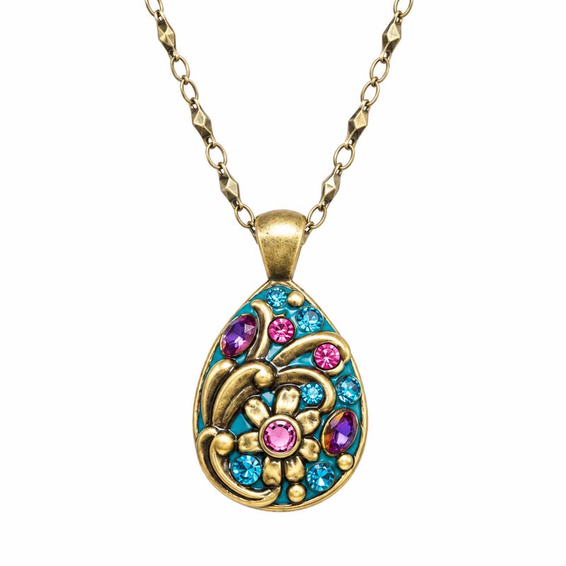 Teal Drop Necklace