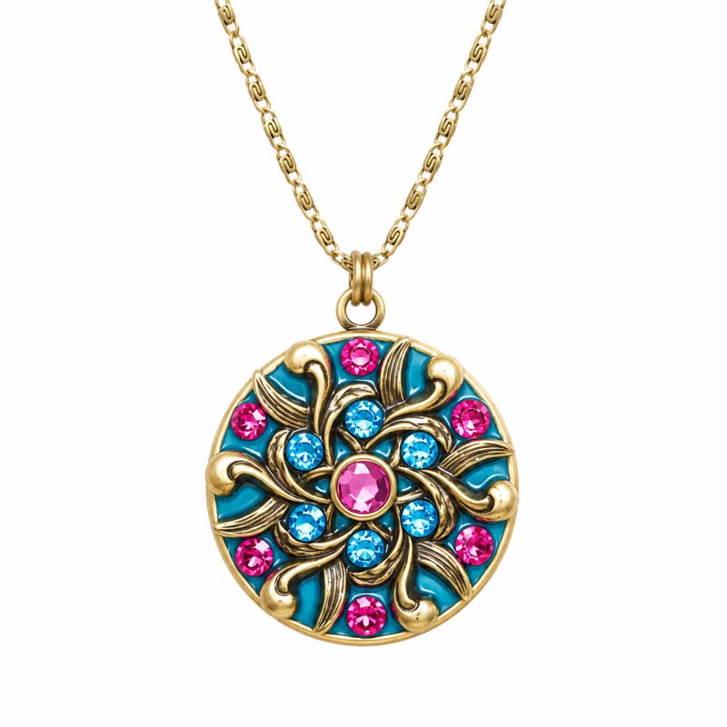 Teal Circle Necklace II