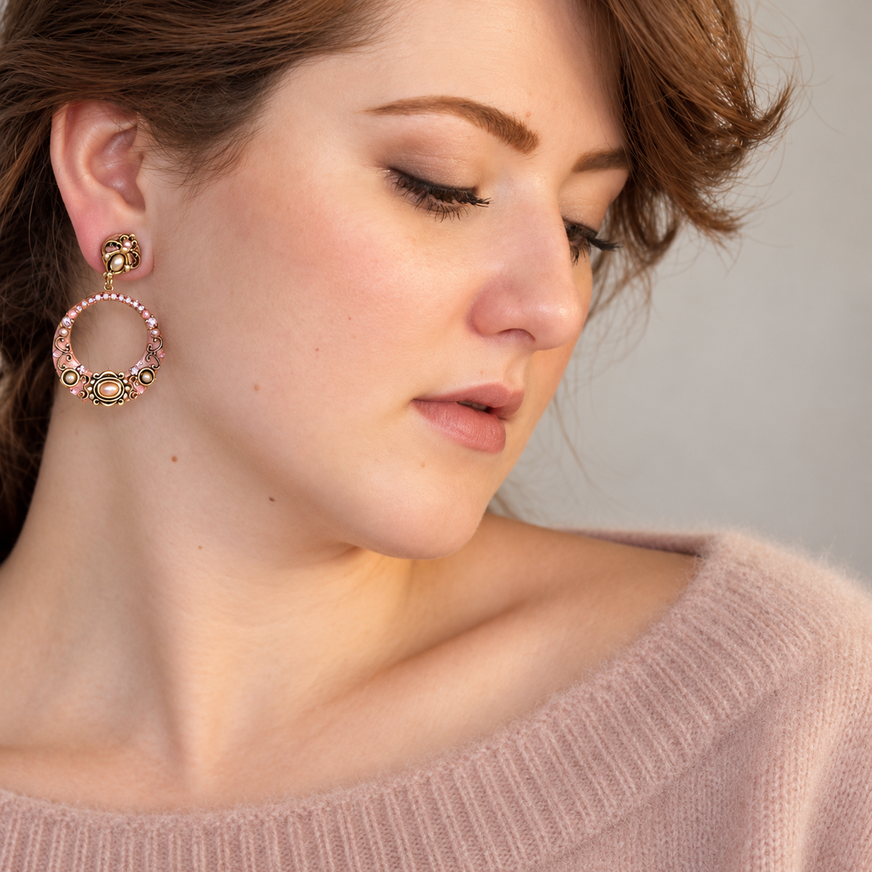 Pretty in Pink Hoop Earrings