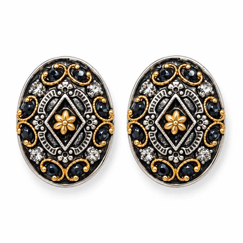Metallika Oval Earrings