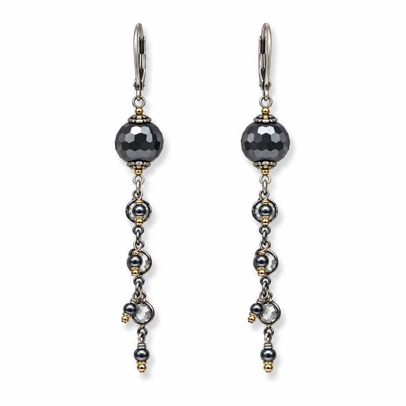 Metallika Crystal Dangle Earrings