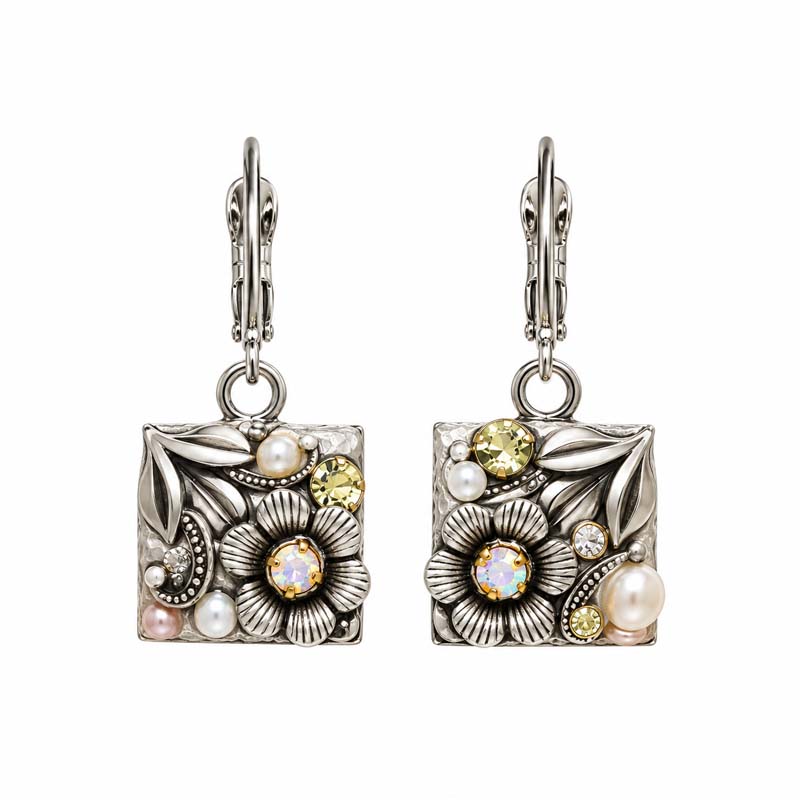 Silverlining Small Square Earrings
