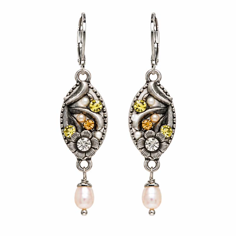 Silverlining Long Oval Earrings