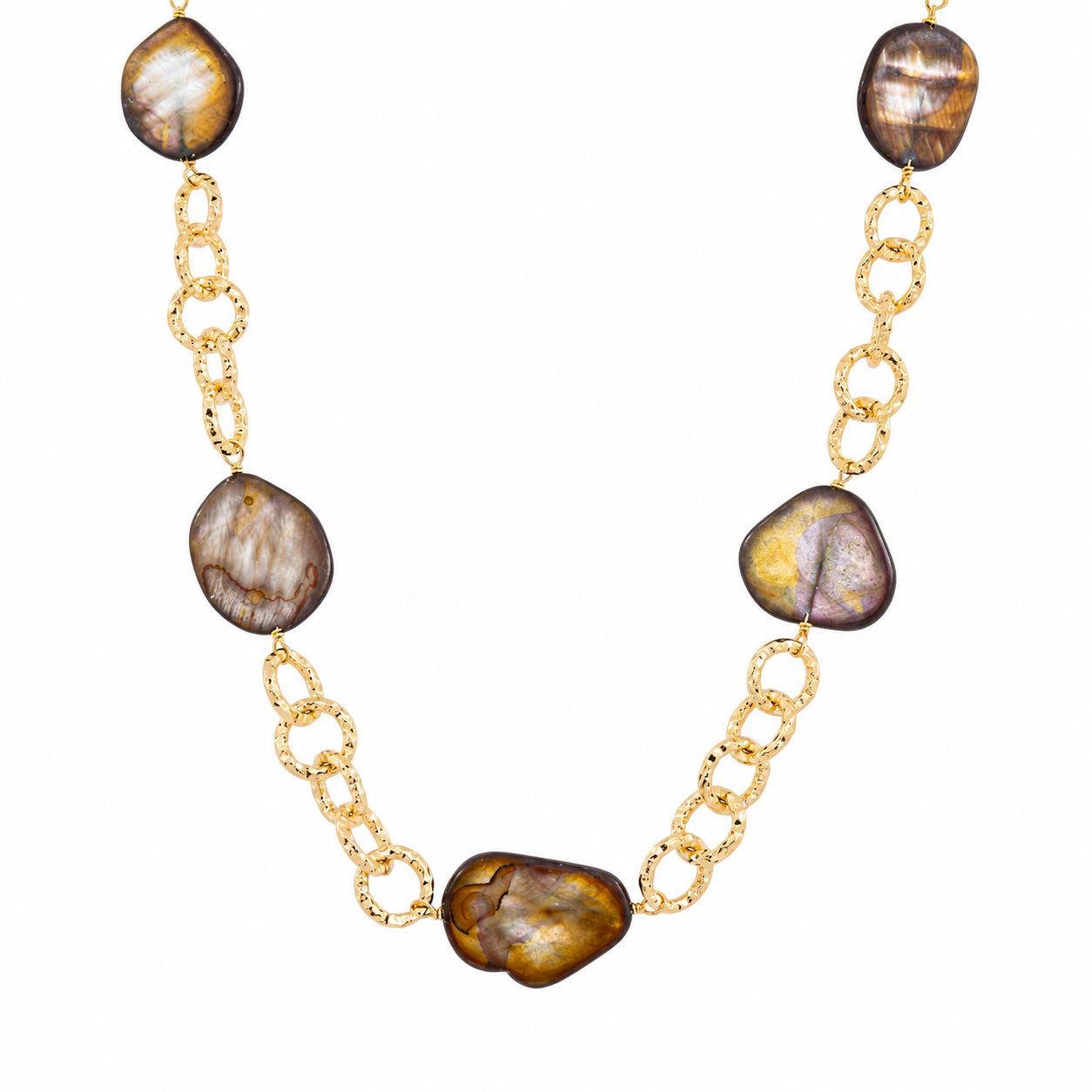 Warm Shell Beaded Necklace