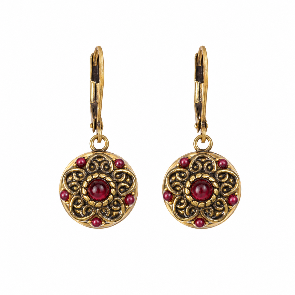Garnet Renaissance Earrings