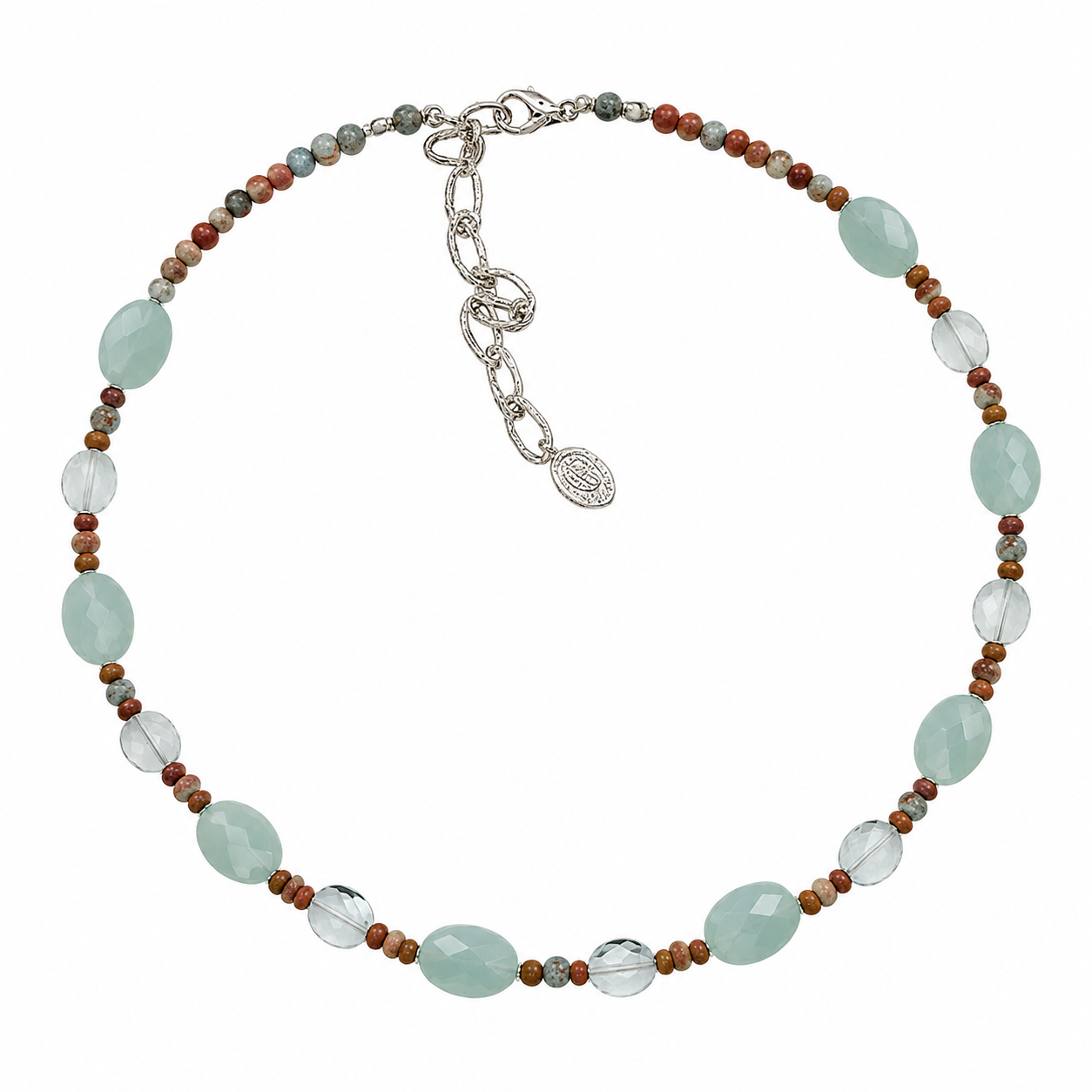 Blue Glass Beaded Necklace